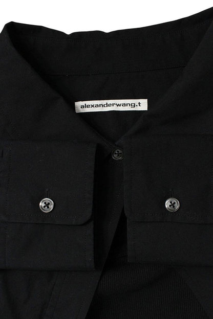 T by Alexander Wang Layered Cropped Bolero & White Size XS