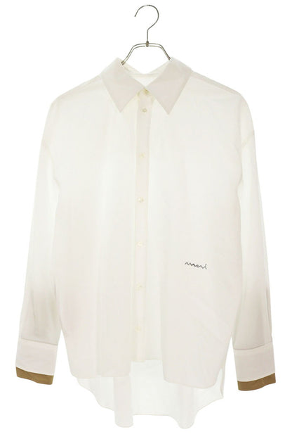 Marni 25SS Logo Embroidered Back Poplin Shirt Size 36