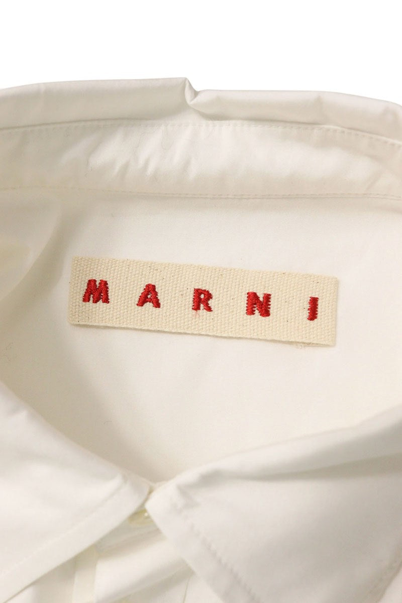 Marni 25SS Logo Embroidered Back Poplin Shirt Size 36