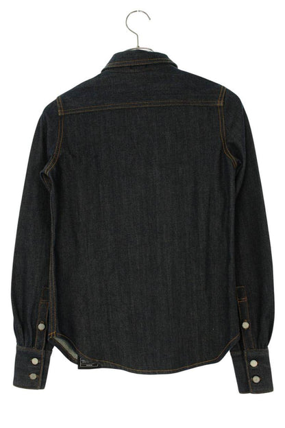Vintage Indigo Non-Wash Denim Long Sleeve Shirt Size XS