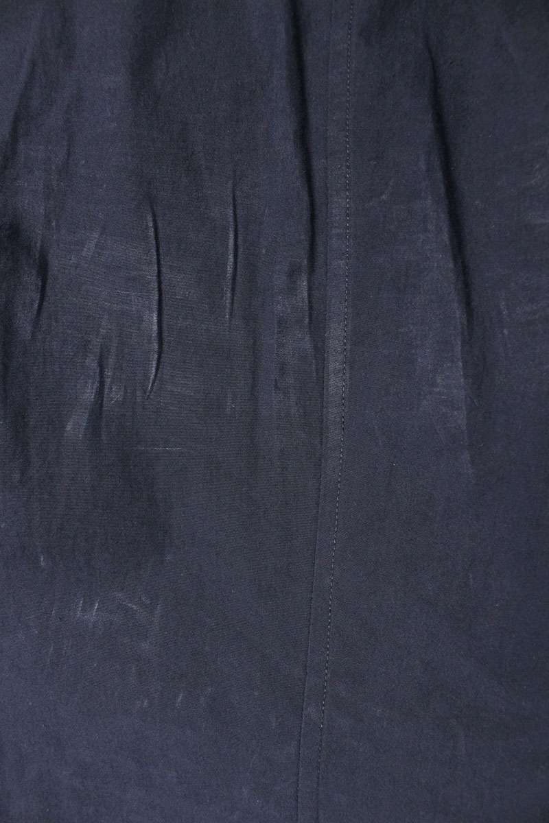 Issey Miyake Asymmetric Navy Cotton Silk Shirt Size 3
