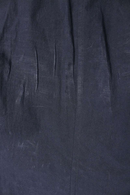 Issey Miyake Asymmetric Navy Cotton Silk Shirt Size 3