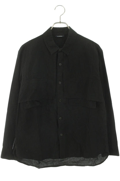 Limi Feu 24AW Layered Wrinkled Design Shirt Black Size 2