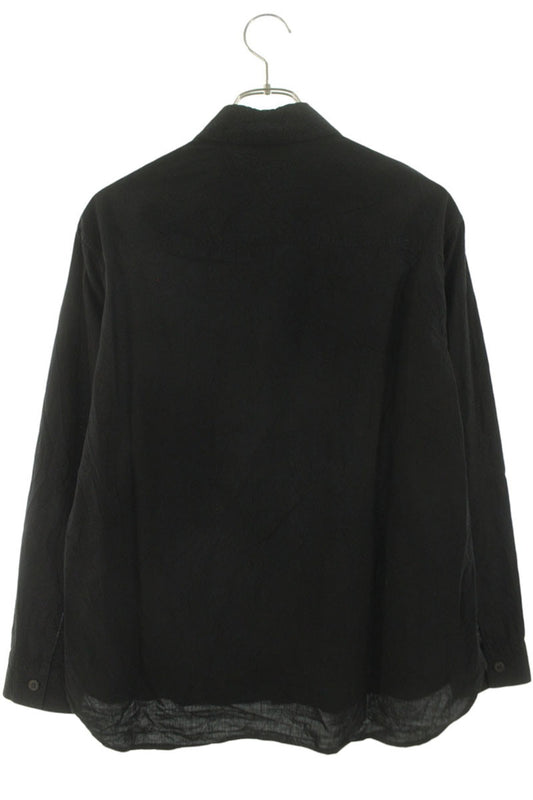 Limi Feu 24AW Layered Wrinkled Design Shirt Black Size 2