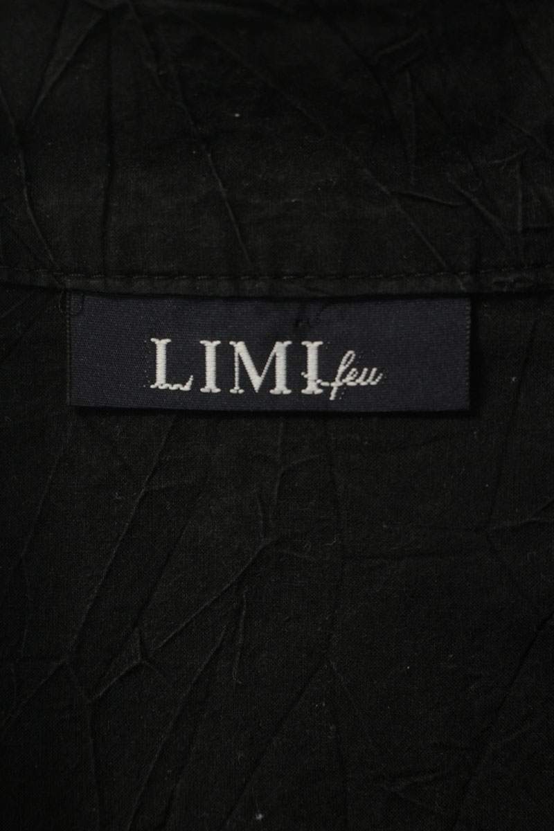 Limi Feu 24AW Layered Wrinkled Design Shirt Black Size 2