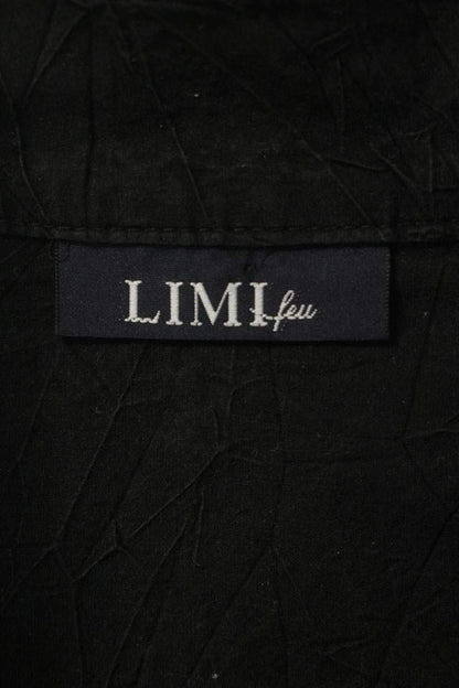 Limi Feu 24AW Layered Wrinkled Design Shirt Black Size 2