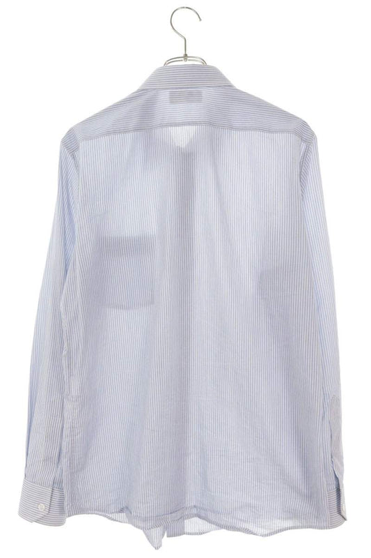 Celine Triomphe Embroidered Striped Sleeve Shirt Size 39