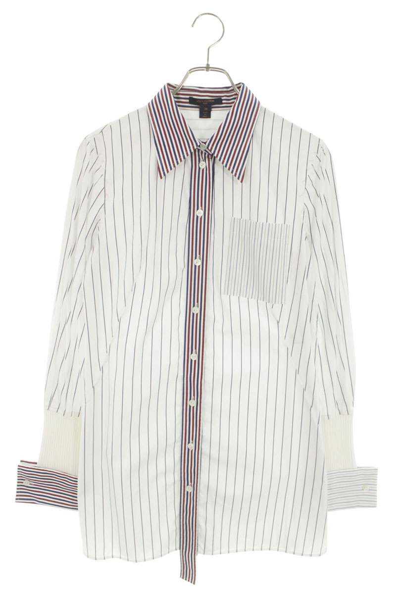 Louis Vuitton 18SS Ribbed Panel Stripe Sleeve Shirt Size 36