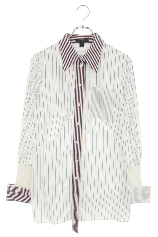Louis Vuitton 18SS Ribbed Panel Stripe Sleeve Shirt Size 36