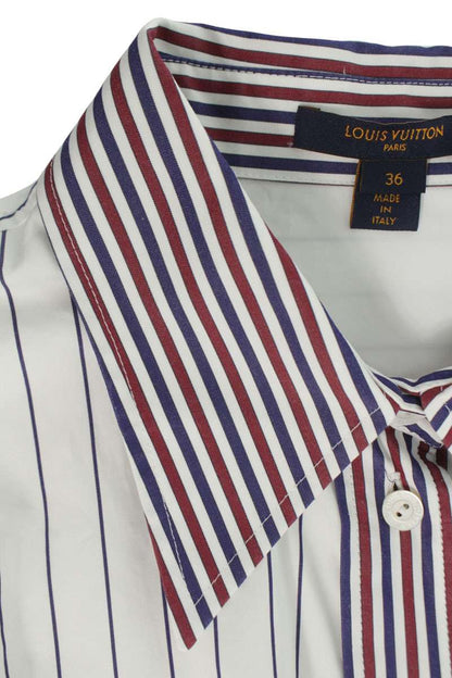 Louis Vuitton 18SS Ribbed Panel Stripe Sleeve Shirt Size 36