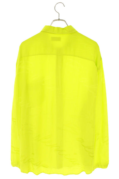 Balenciaga All-Over Logo Rayon Pajama Sleeve Shirt Size 34