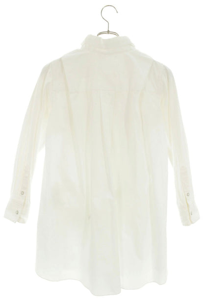 Sacai White Docking Denim Switching Long Sleeve Shirt Size 1