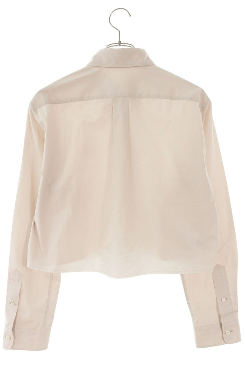 Miu Miu Cropped Logo Embroidered Long Light Pink Size 38