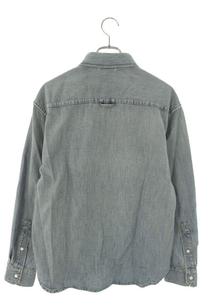Miu Miu 26SS Washed Denim Logo Embroidered Shirt Size 40