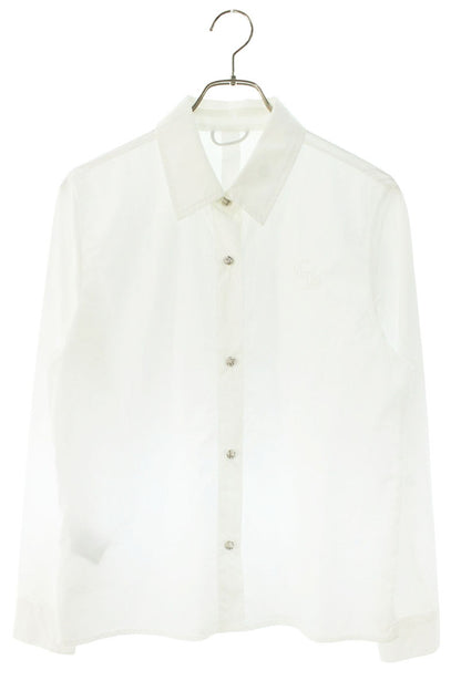 Chrome Hearts CH Embroidered Cross Ball Shirt White Size S