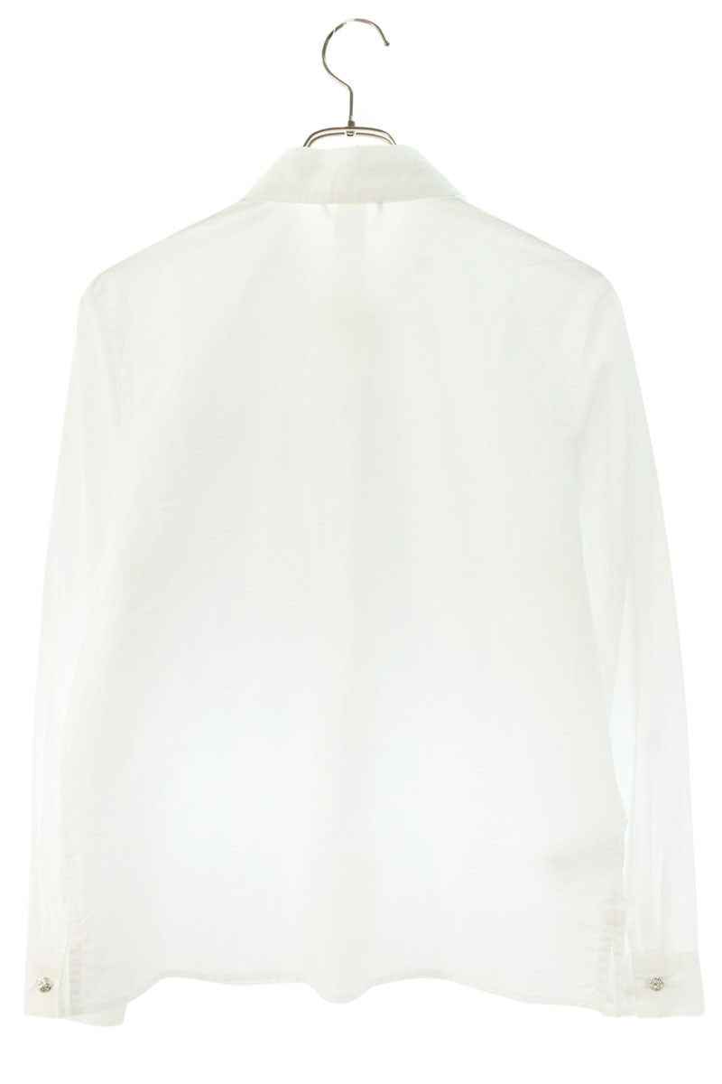 Chrome Hearts CH Embroidered Cross Ball Shirt White Size S