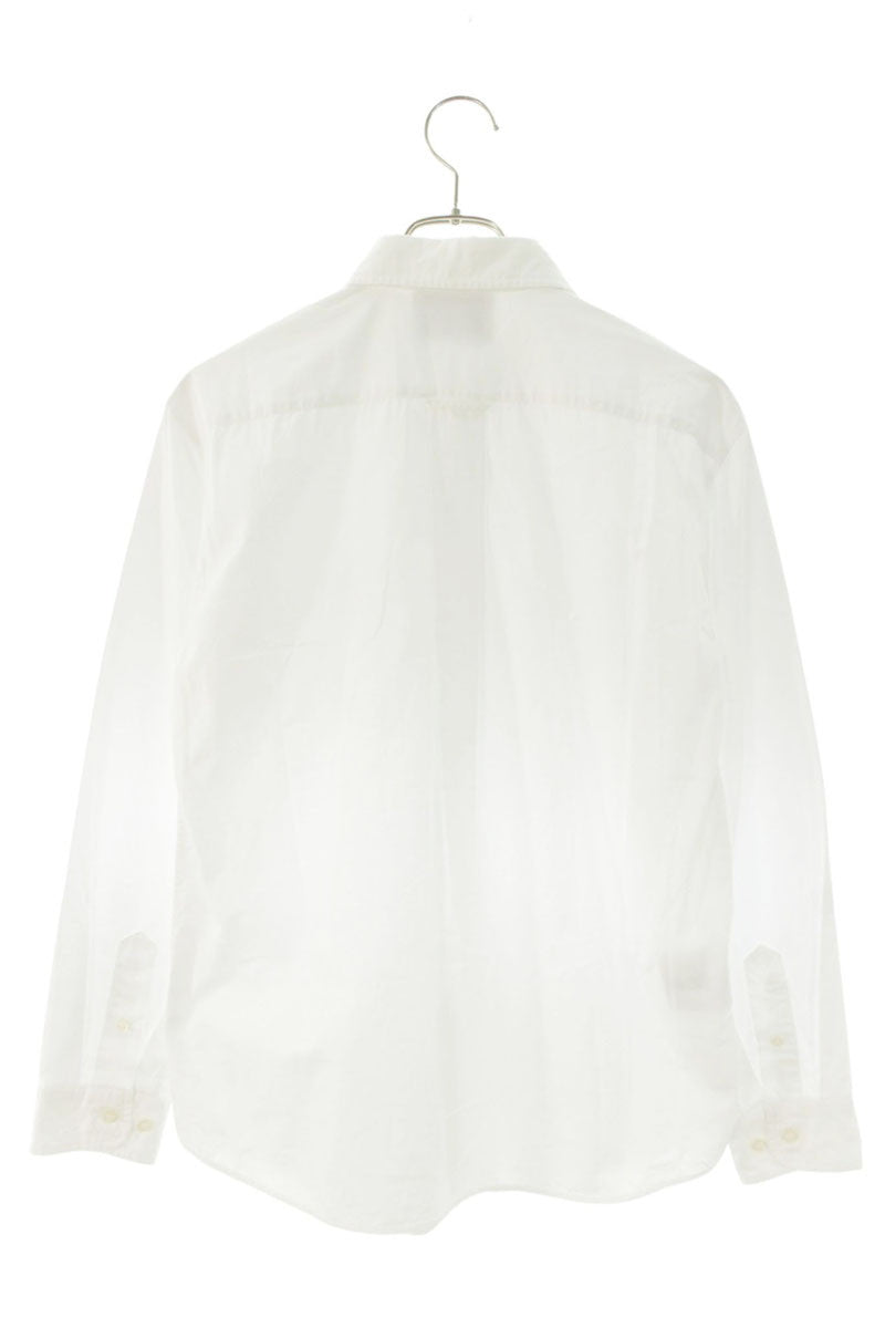 Miu Miu White Logo Poplin Long Sleeve Shirt Size 38