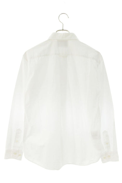 Miu Miu White Logo Poplin Long Sleeve Shirt Size 38