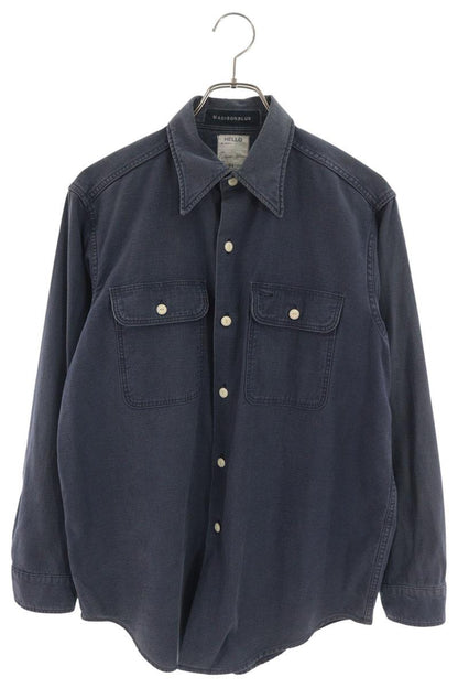 Vintage Madison Blue Faded Denim Long Sleeve Shirt Size S