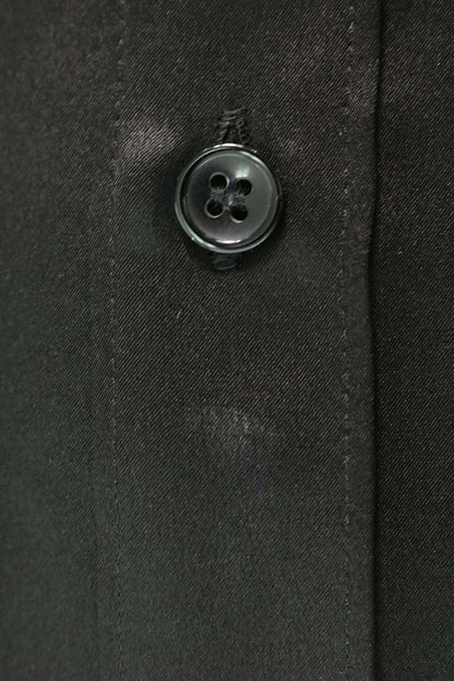 Saint Laurent Paris Silk Long Sleeve Shirt Black Size F34