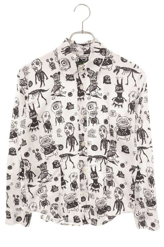 Vintage Paul Harnden Cotton Character Print Long Sleeve Shirt Size M