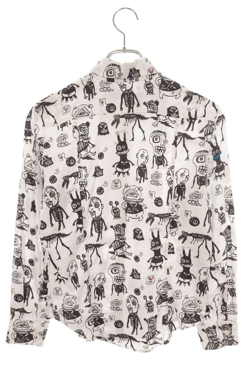 Vintage Paul Harnden Cotton Character Print Long Sleeve Shirt Size M