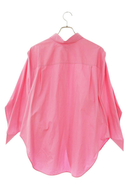 Balenciaga 22SS Pink Twist Swing Long Sleeve Shirt Size 34