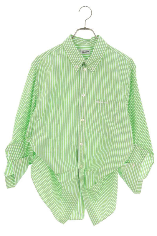 Balenciaga Green BB Logo Button-Down Jacket Size 34