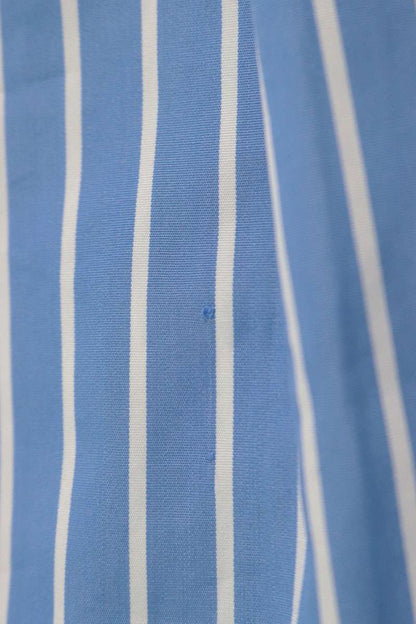 Miu Miu Striped Logo Embroidered Light Blue/White Size 36