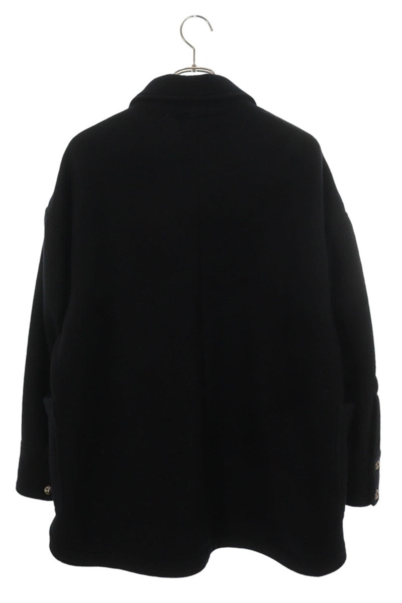 Chrome Hearts Rola Cross Ball Button Wool Shirt Black Size M