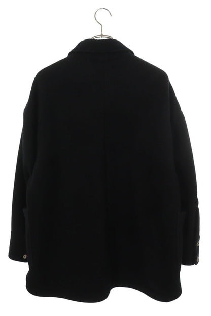 Chrome Hearts Rola Cross Ball Button Wool Shirt Black Size M