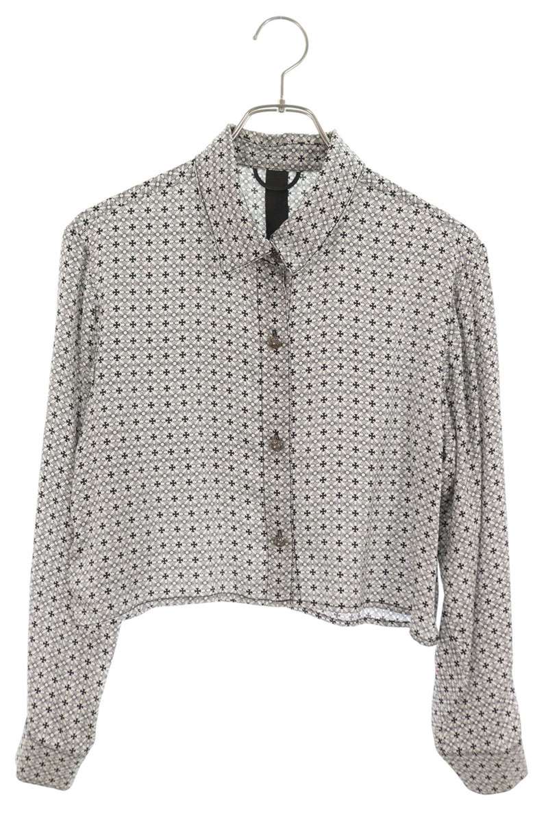 Chrome Hearts MAHAL KITA CH Silk Shirt White/Silver Size S