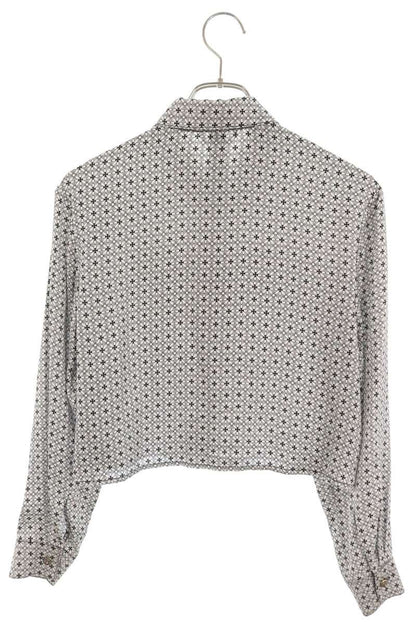 Chrome Hearts MAHAL KITA CH Silk Shirt White/Silver Size S