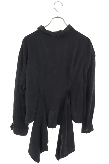 Yohji Yamamoto Black Wing Design Rayon Sleeve Shirt Size S