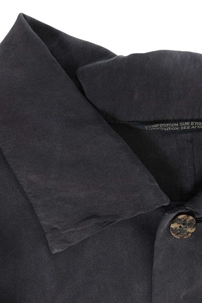 Yohji Yamamoto Black Wing Design Rayon Sleeve Shirt Size S