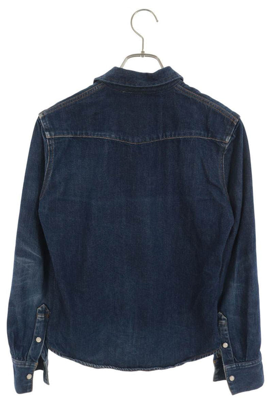 Acne Studios Western Denim Long Sleeve Shirt Indigo