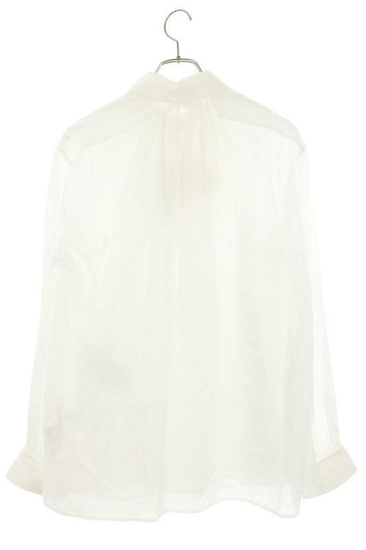 Jil Sander White Pleated Long Sleeve Shirt Size 32
