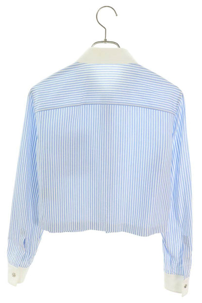 Versace Medusa Stripe Cotton Long Sleeve Shirt Multi Size 40