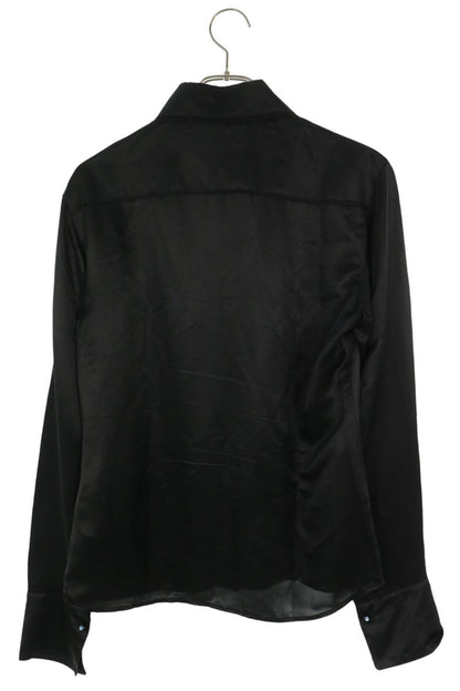 ACNE STUDIOS Rayon Silk Long Sleeve Shirt Black Size 36