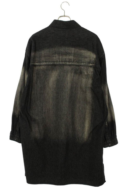 Yohji Yamamoto Spotted Denim Big Gown Blouse Black Size 2