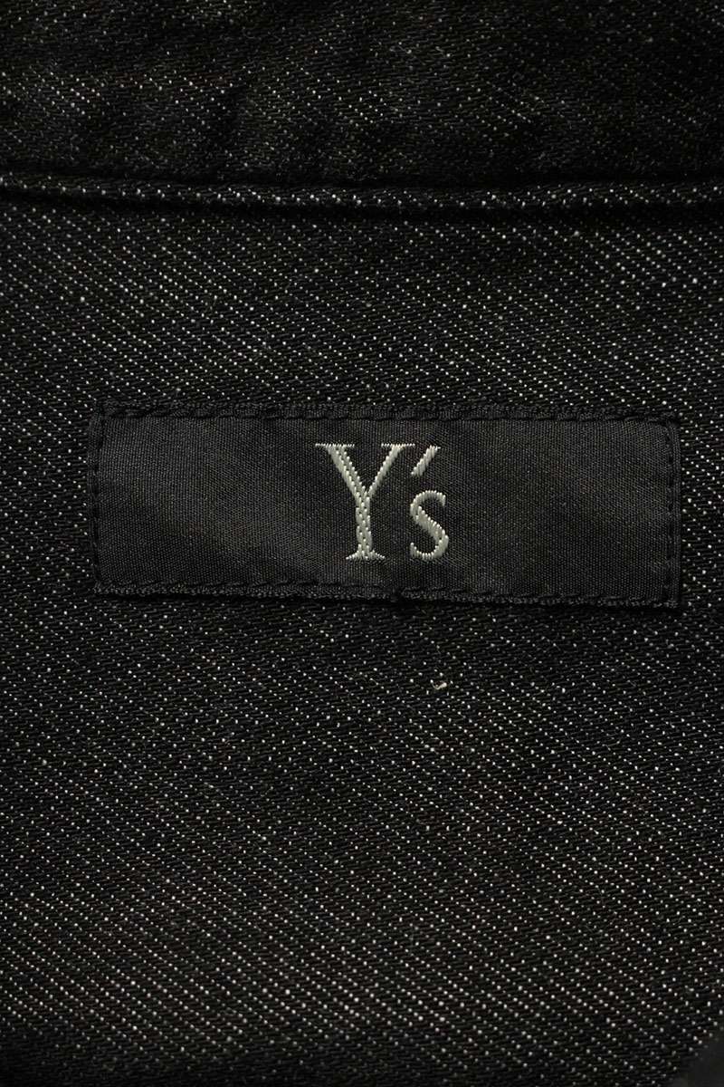 Yohji Yamamoto Spotted Denim Big Gown Blouse Black Size 2