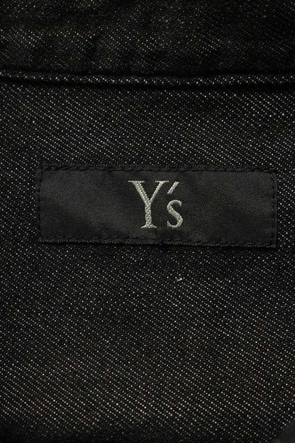 Yohji Yamamoto Spotted Denim Big Gown Blouse Black Size 2
