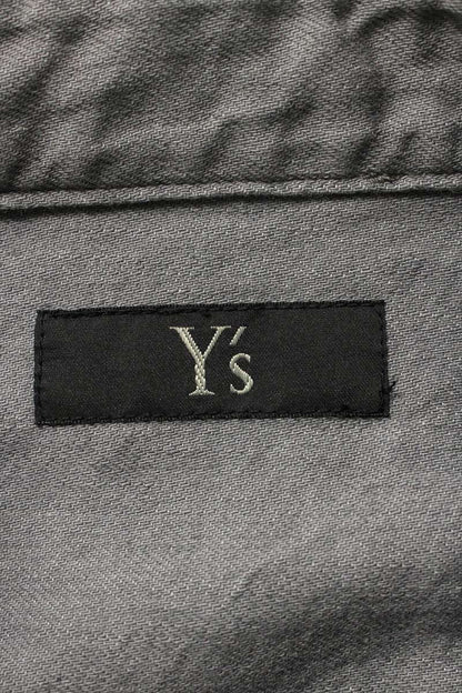 Yohji Yamamoto Spotted Denim Big Gown Blouse Gray Size 2