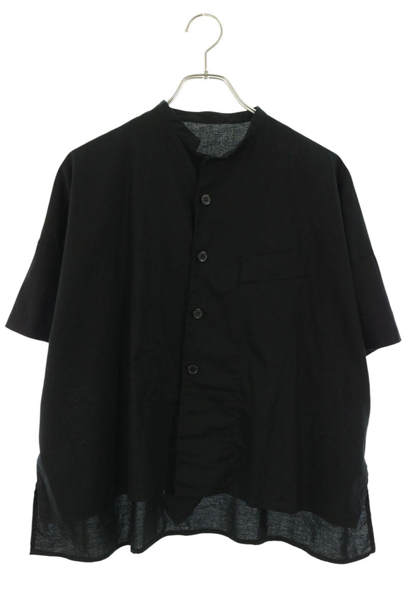 Yohji Yamamoto Cotton Twill Box Short Shirt Black Size 2