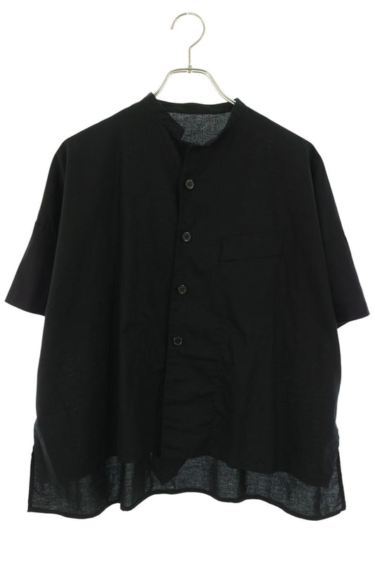 Yohji Yamamoto Cotton Twill Box Short Shirt Black Size 2