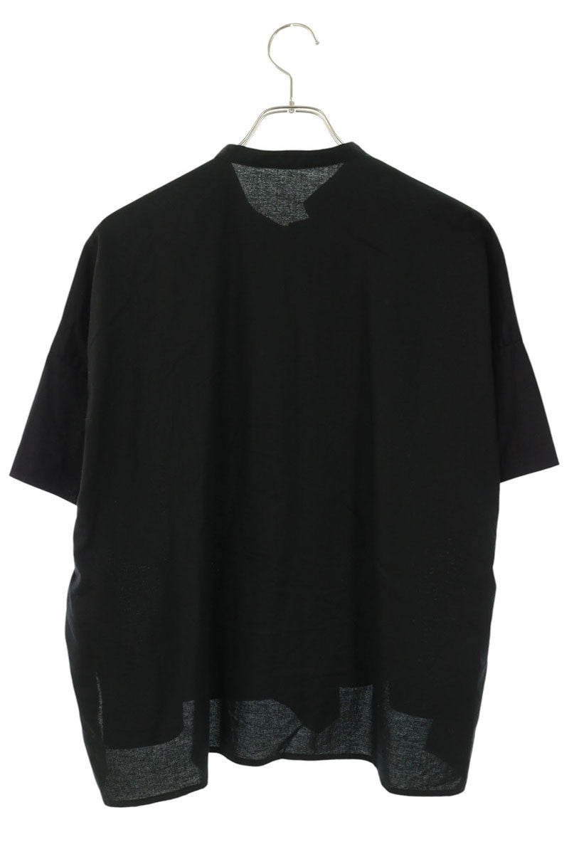 Yohji Yamamoto Cotton Twill Box Short Shirt Black Size 2