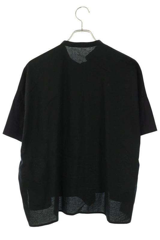 Yohji Yamamoto Cotton Twill Box Short Shirt Black Size 2