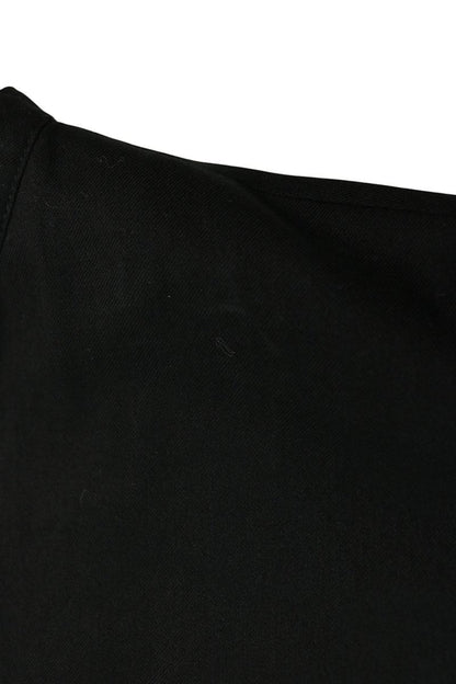 Yohji Yamamoto Cotton Twill Box Short Shirt Black Size 2
