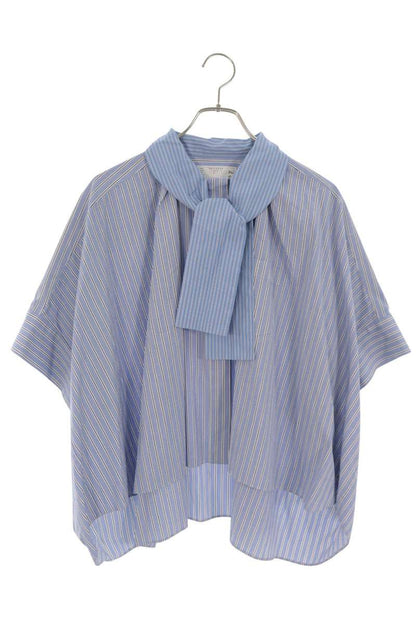 Sacai Thomas Mason Stripe Cotton Shirt Blue Size 2