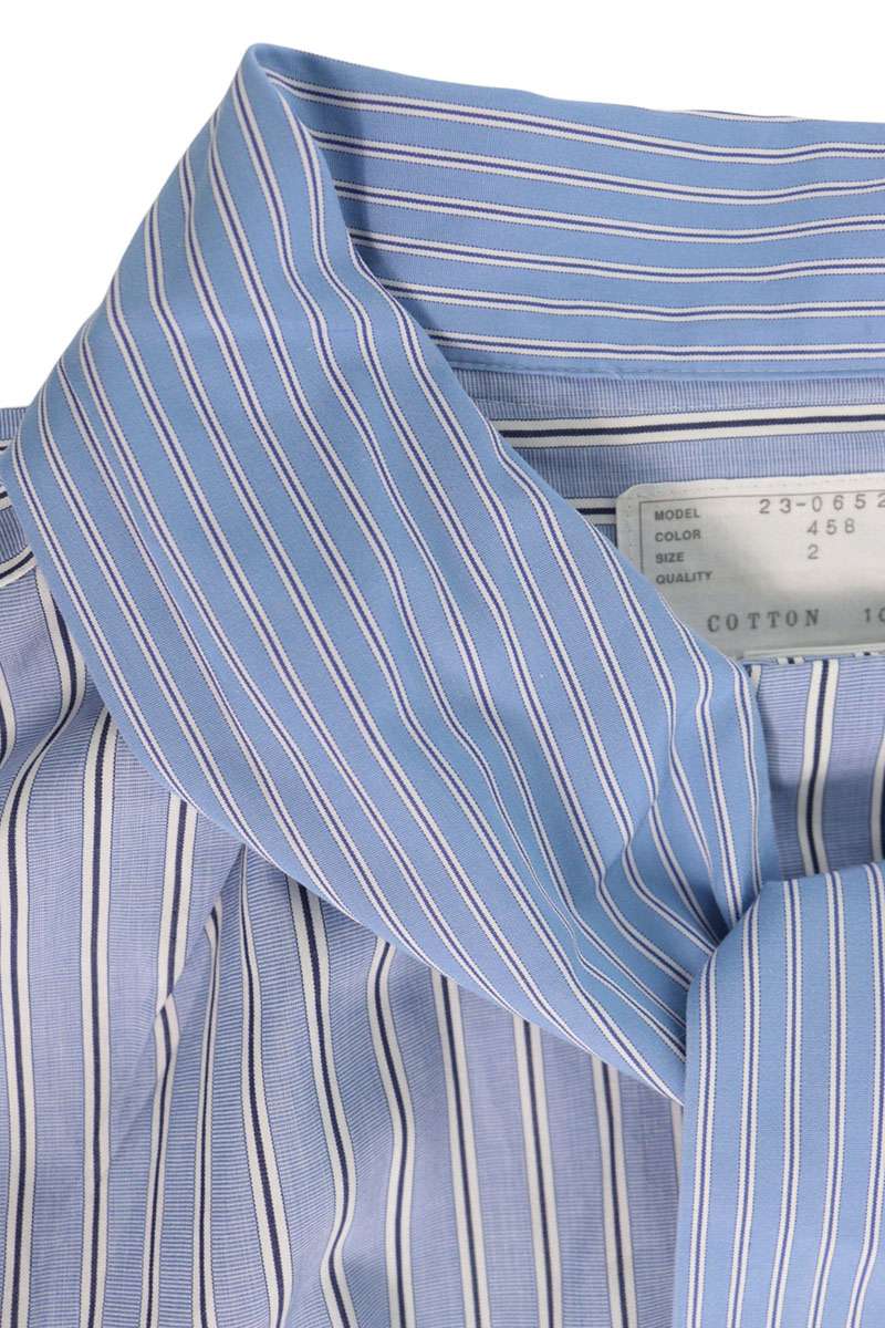 Sacai Thomas Mason Stripe Cotton Shirt Blue Size 2